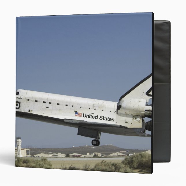 Space Shuttle Atlantis prepares for landing Binder (Front/Inside)