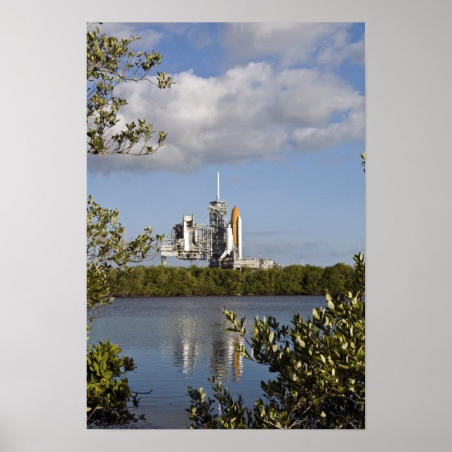 Space Shuttle Atlantis sits ready Poster (Front)