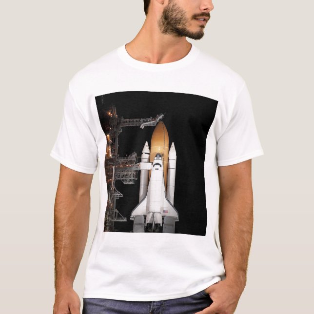Space shuttle Atlantis sits ready T-Shirt (Front)