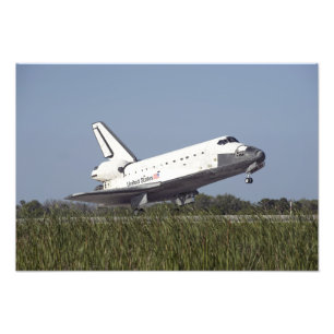 Space shuttle Atlantis touches down on Runway 3 Photo Print