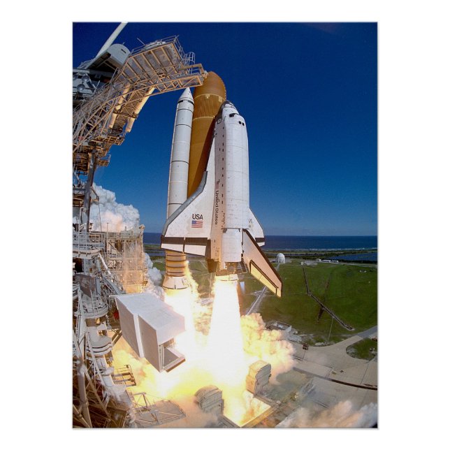 Space shuttle background poster (Front)
