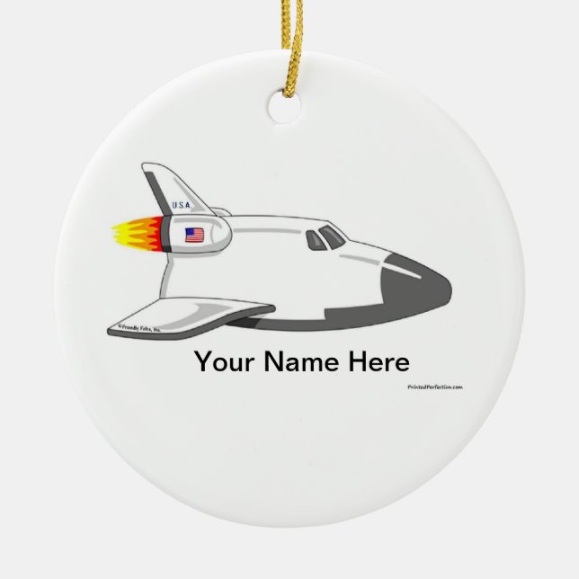 Space Shuttle Ceramic Ornament (Front)