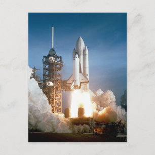 Space Shuttle Columbia Launching Postcard