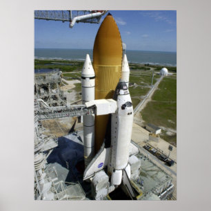 Space Shuttle Columbia on the Launch Pad Poster