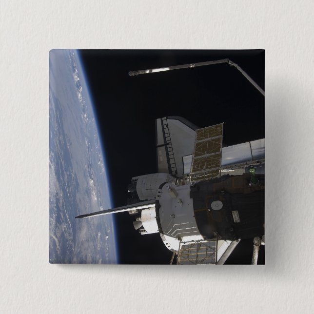 Space Shuttle Discovery 10 2 Inch Square Button (Front)