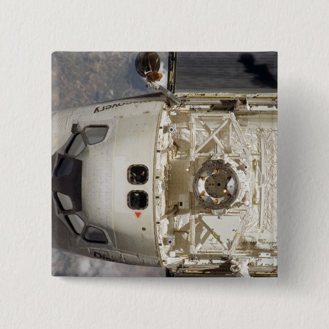 Space Shuttle Discovery 12 2 Inch Square Button (Front)
