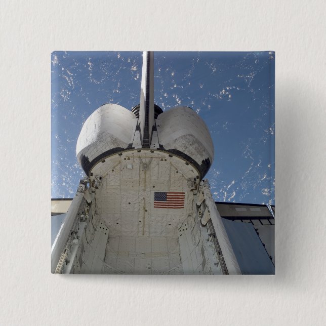 Space Shuttle Discovery 13 2 Inch Square Button (Front)
