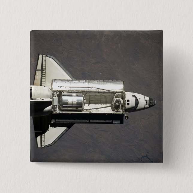 Space Shuttle Discovery 2 2 Inch Square Button (Front)