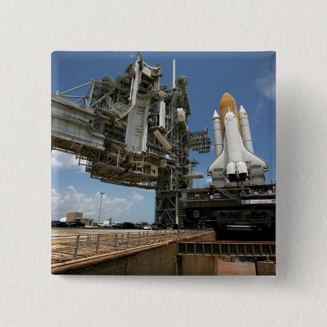 Space Shuttle Discovery 2 Inch Square Button (Front)
