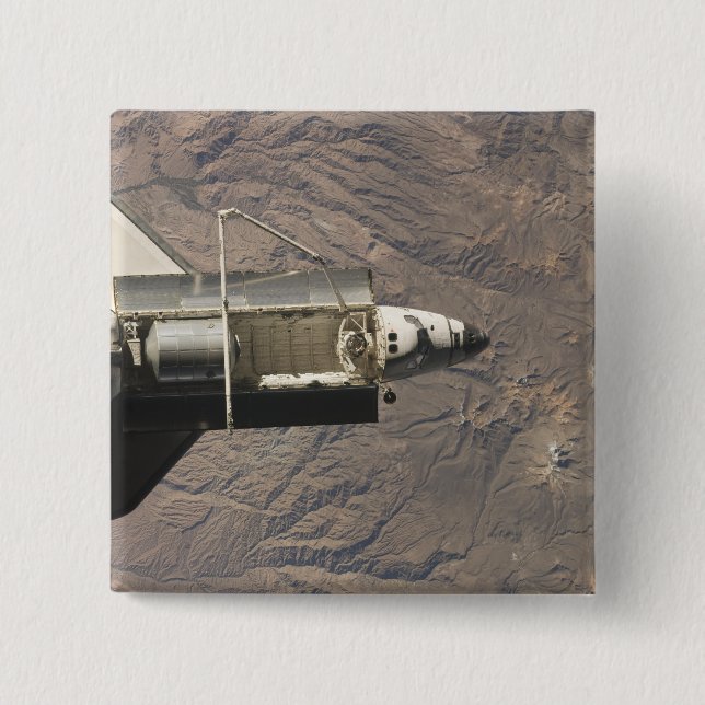 Space Shuttle Discovery 4 2 Inch Square Button (Front)