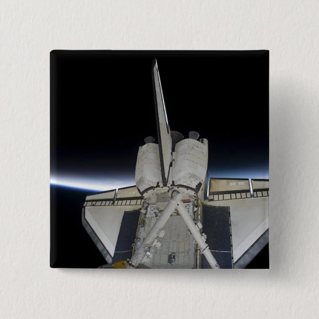 Space Shuttle Discovery 6 2 Inch Square Button (Front)