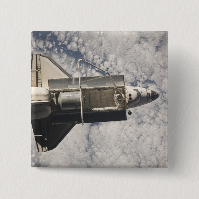 Space Shuttle Discovery 7 2 Inch Square Button (Front)