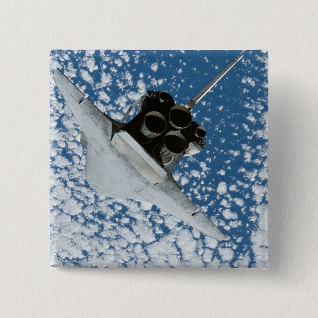 Space Shuttle Discovery 8 2 Inch Square Button (Front)