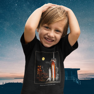 Space Shuttle Discovery and Full Moon in 2009 Toddler T-shirt