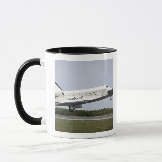 Space Shuttle Discovery approaches landing 4 Mug (Left)