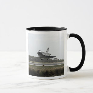 Space Shuttle Discovery approaches landing Mug