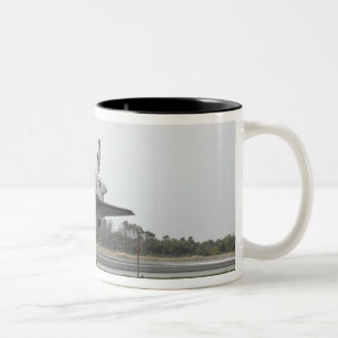 Space Shuttle Discovery approaches landing Two-Tone Coffee Mug