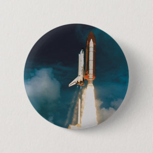 Space Shuttle Discovery Blast Off 2 Inch Round Button