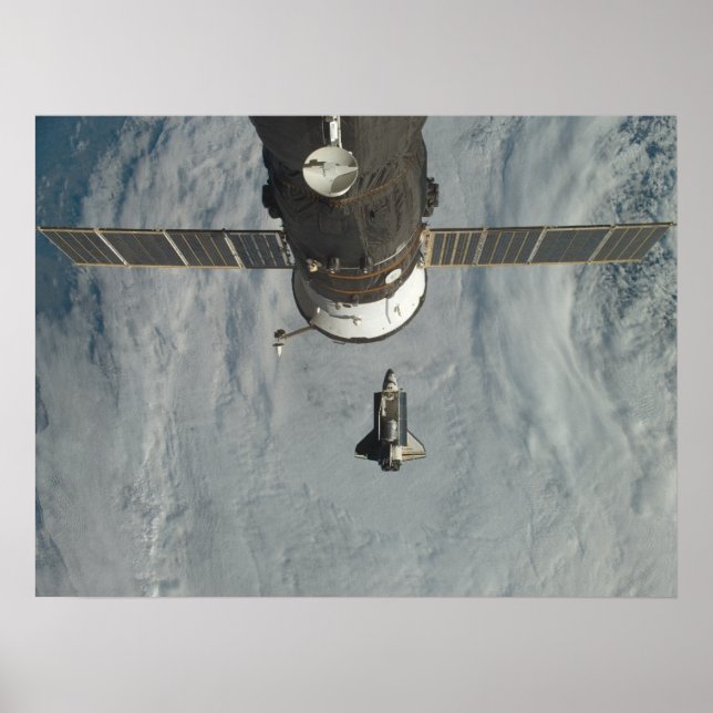 Space Shuttle Discovery & ISS (STS-120) Poster (Front)