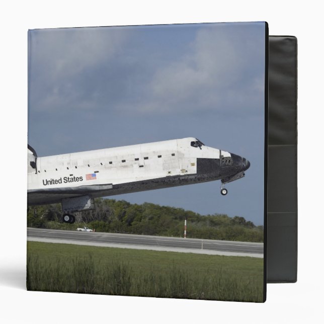 Space shuttle Discovery lands on Runway 33 3 Binder (Front/Inside)