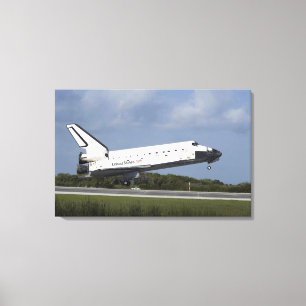 Space shuttle Discovery lands on Runway 33 3 Canvas Print