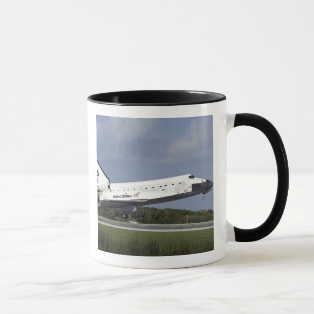 Space shuttle Discovery lands on Runway 33 3 Mug (Right)