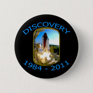 Space Shuttle Discovery Launch 2 Inch Round Button