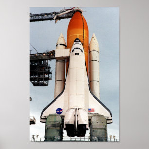 Space Shuttle Discovery Ready for Launch (STS-103) Poster