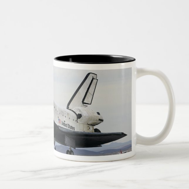 Space Shuttle Discovery's main landing gear Two-Tone Coffee Mug (Right)