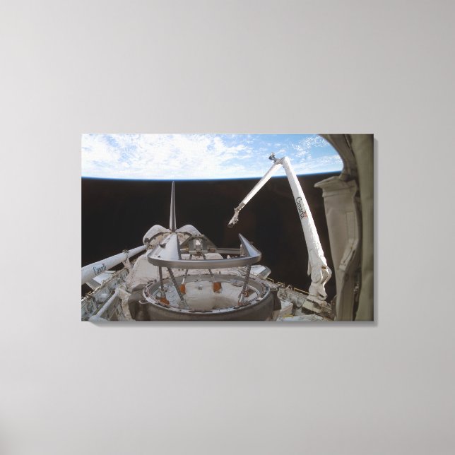 Space Shuttle Discovery's payload bay 2 Canvas Print (Front)