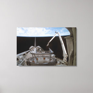 Space Shuttle Discovery's payload bay 2 Canvas Print