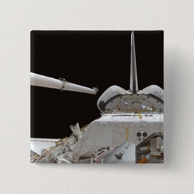 Space Shuttle Discovery's payload bay 2 Inch Square Button (Front)