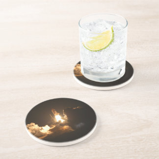 Space Shuttle Earth Orbital Spacecraft Night Canva Coaster