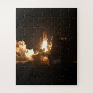 Space Shuttle Earth Orbital Spacecraft Night Canva Jigsaw Puzzle