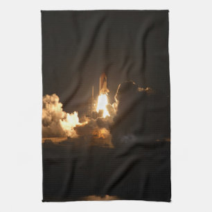 Space Shuttle Earth Orbital Spacecraft Night Canva Kitchen Towel