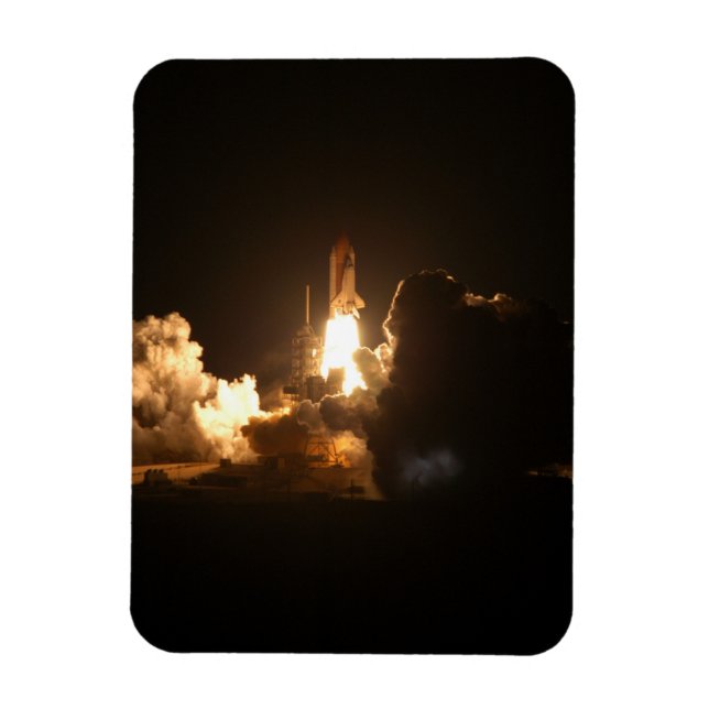 Space Shuttle Earth Orbital Spacecraft Night Canva Magnet (Vertical)