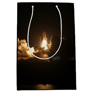 Space Shuttle Earth Orbital Spacecraft Night Canva Medium Gift Bag
