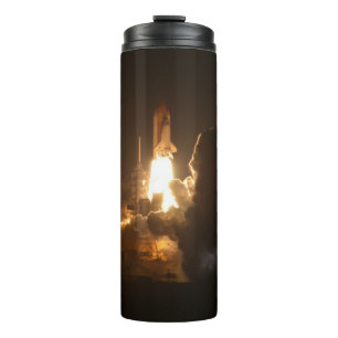 Space Shuttle Earth Orbital Spacecraft Night Canva Thermal Tumbler