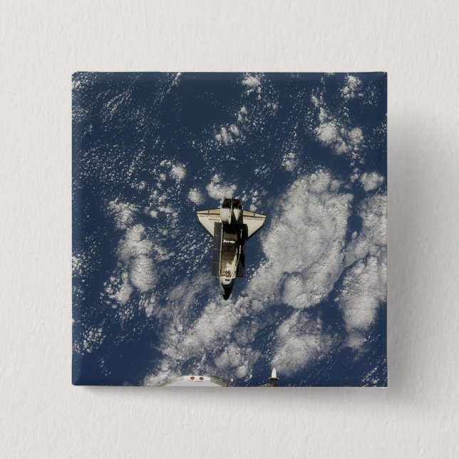 Space Shuttle Endeavour 10 2 Inch Square Button (Front)