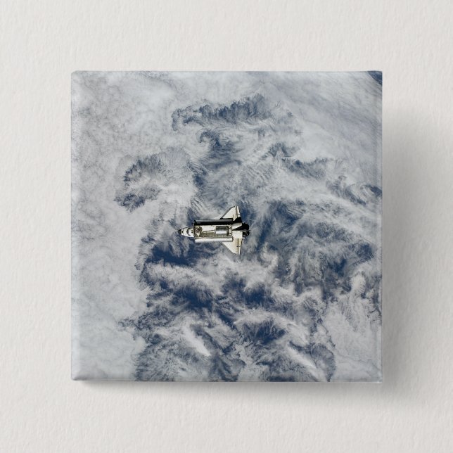 Space Shuttle Endeavour 11 2 Inch Square Button (Front)