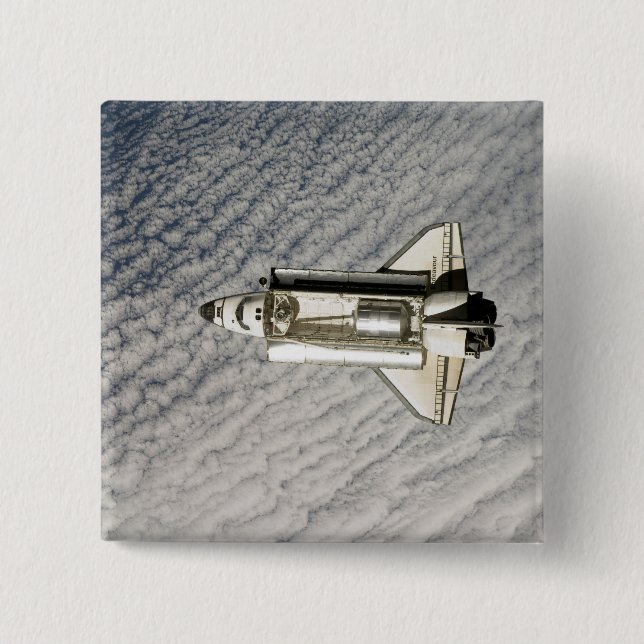 Space Shuttle Endeavour 13 2 Inch Square Button (Front)