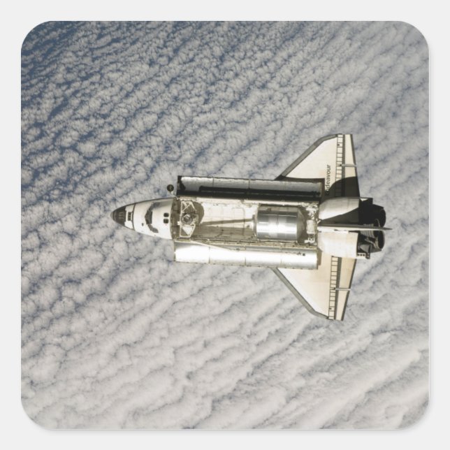 Space Shuttle Endeavour 13 Square Sticker (Front)