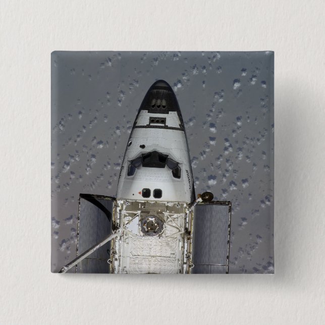 Space Shuttle Endeavour 14 2 Inch Square Button (Front)