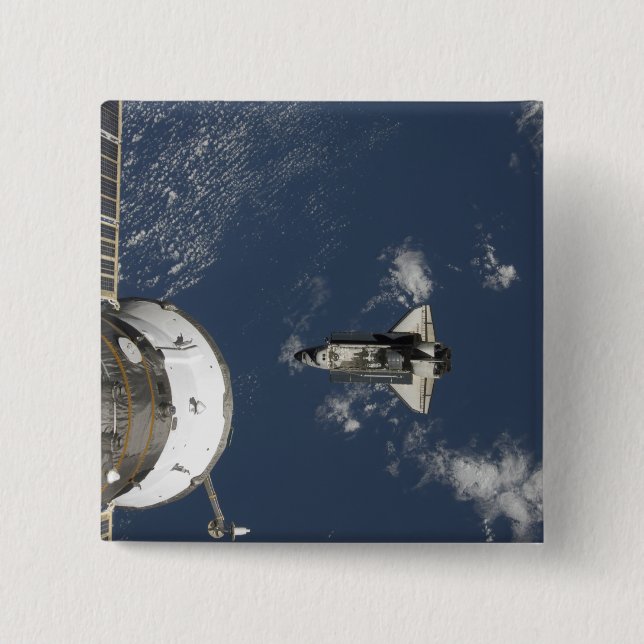 Space Shuttle Endeavour 17 2 Inch Square Button (Front)