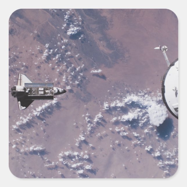 Space Shuttle Endeavour 20 Square Sticker (Front)