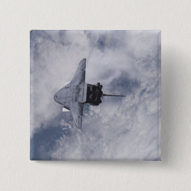 Space Shuttle Endeavour 21 2 Inch Square Button (Front)