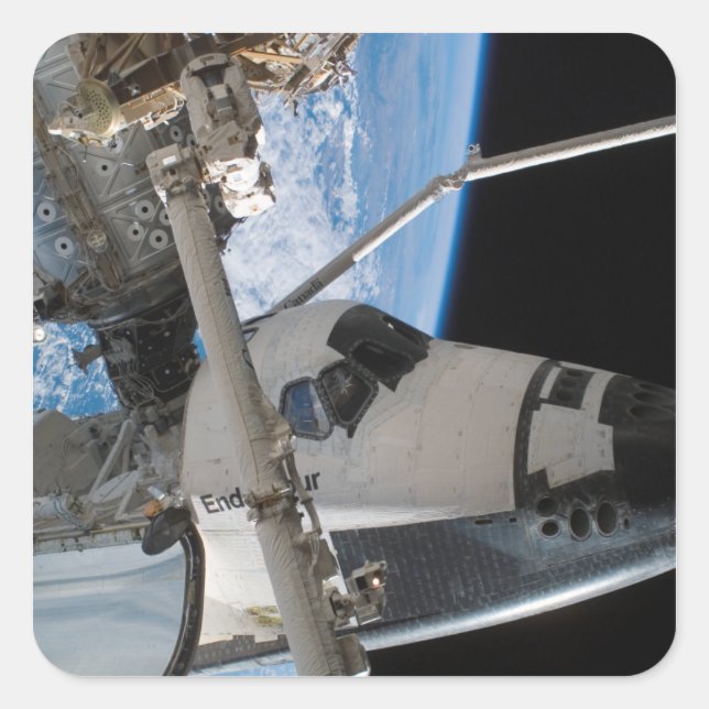 Space Shuttle Endeavour 23 Square Sticker (Front)
