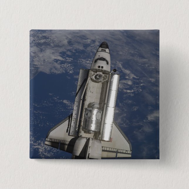 Space Shuttle Endeavour 2 Inch Square Button (Front)