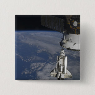 Space shuttle Endeavour 2 Inch Square Button