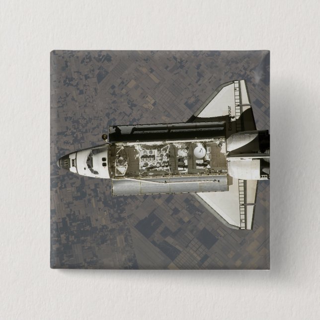 Space Shuttle Endeavour 7 2 Inch Square Button (Front)